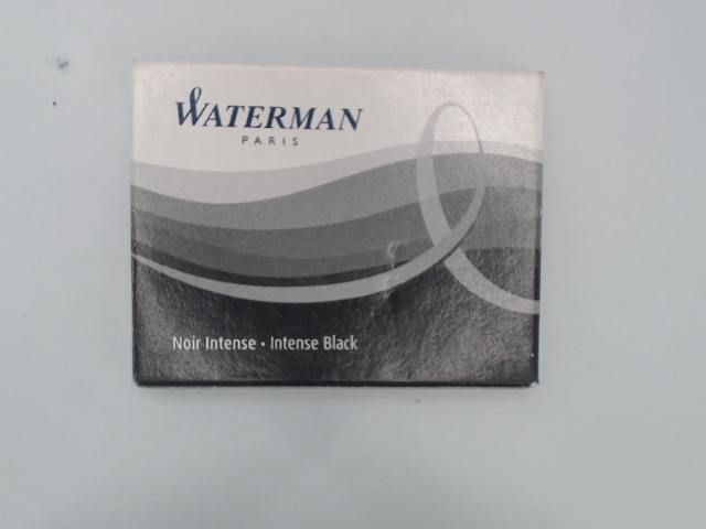 Cartouches d'encre Waterman - Format long standard Noir Intense pour stylo plume - Boîte de 8
