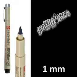 Feutre Pigma Graphic 3 Sakura noir - pointe fine 0,3 mm pour dessin et écriture précise