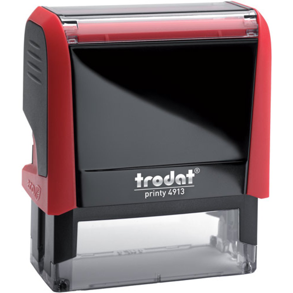 Tampon encreur Trodat PRINTY 4913 -  format compact, encre noire pour bureau et correspondance