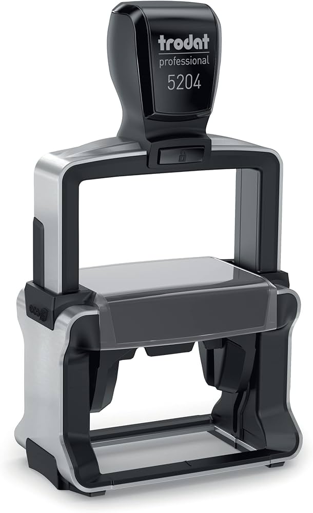 Tampon de texte Trodat 5204 Professional Line 7 lignes 56 x 26 mm pour bureau et correspondance professionnelle