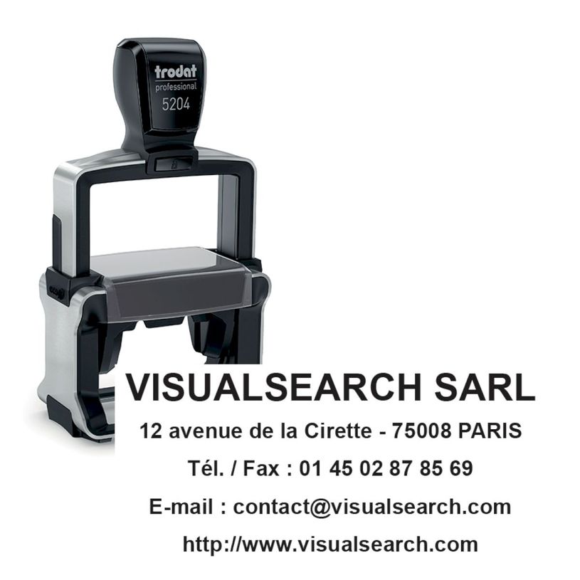 Tampon Trodat 5204 - 1 à 7 lignes - zone d'impression 56 x 26 mm pour bureau et correspondance