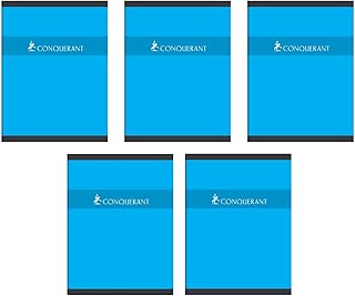 Cahier Conquérant 24x32cm 48 Pages 70g - Couverture Carte Recyclée Agrafée, Coloris Aléatoires, Format Scolaire