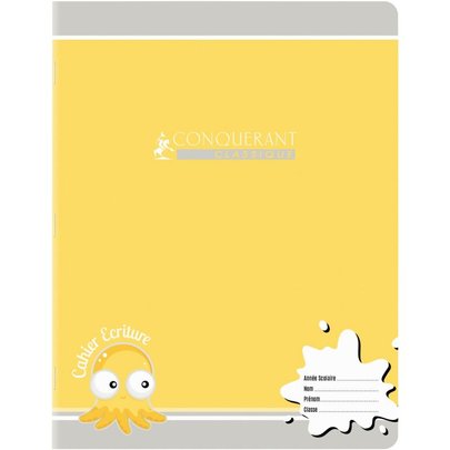 Cahier d'écriture Conquerant - 32 pages 90g 17x22 cm Seyes 4 mm pour apprentissage