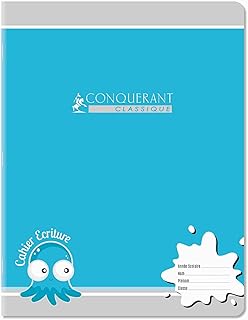 Cahier d'écriture Conquerant - 32 pages 90g 17x22 cm Seyes 4 mm pour apprentissage