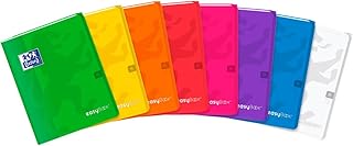 Cahier OXFORD EasyBook 17x22cm - Grands Carreaux Seyès 48 Pages Agrafées Couverture Polypro Assortie