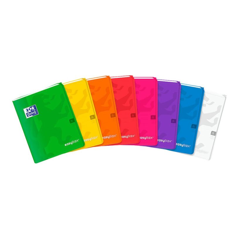 Cahier Oxford Easy Book - Polypro 17x22 cm 96 pages grands carreaux seyès avec poches et marque-page