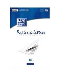 Bloc de correspondance Oxford A4 50 feuilles lignées - papier à lettres pour écriture et correspondance