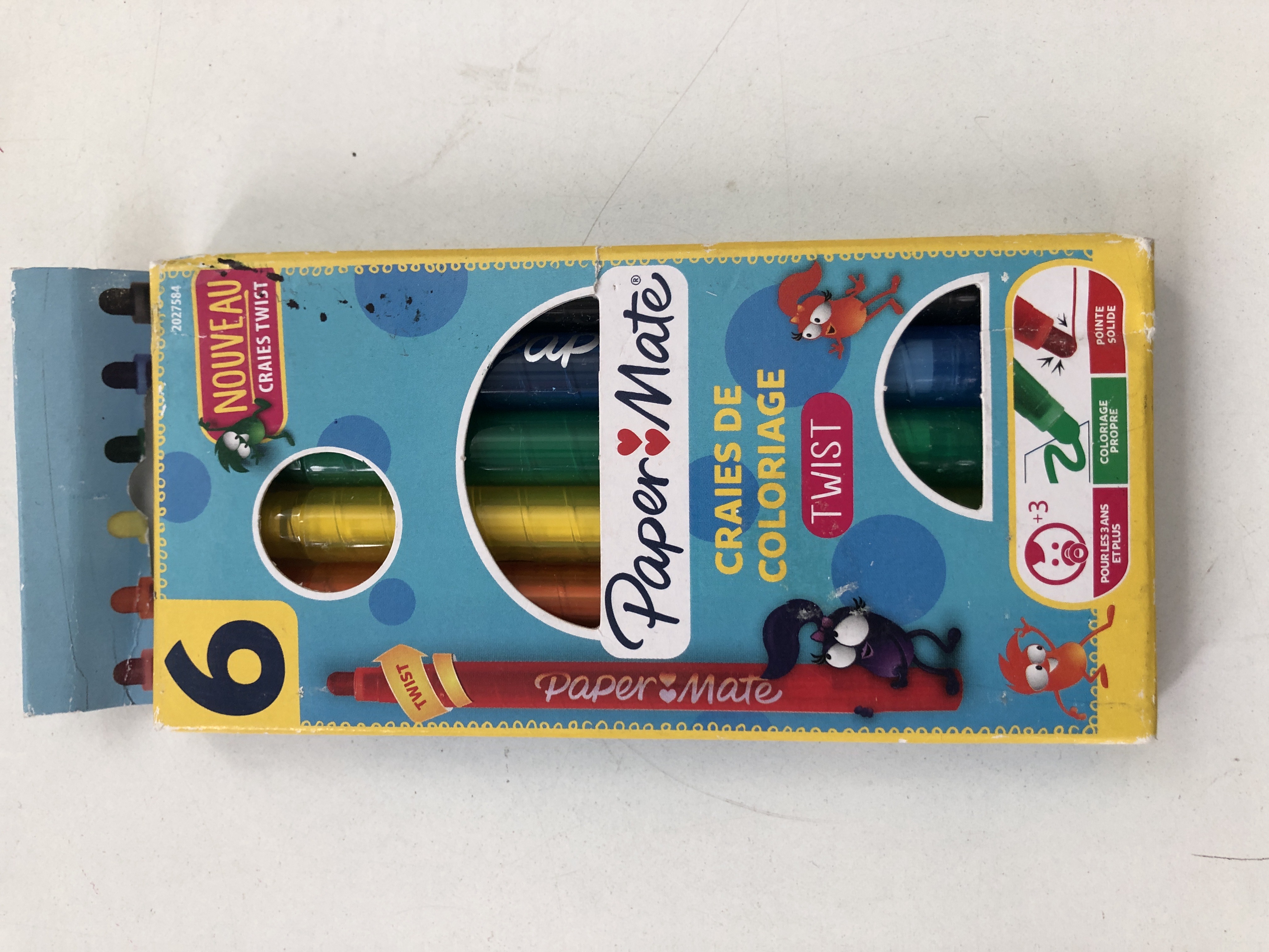 Craie de coloriage Paper Mate - Couleurs vives pour dessin et loisirs créatifs scolaires