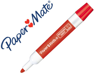 Marqueur effaçable Paper Mate - Tableau blanc, pointe ogive, rouge, pour école ou bureau