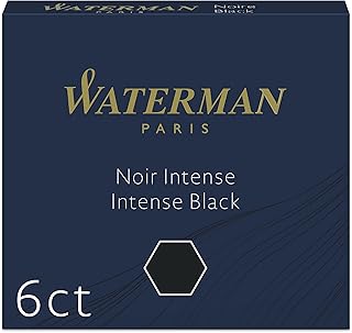 Cartouches d'encre Waterman - Format standard international petit - Noir intense - Pour stylo plume
