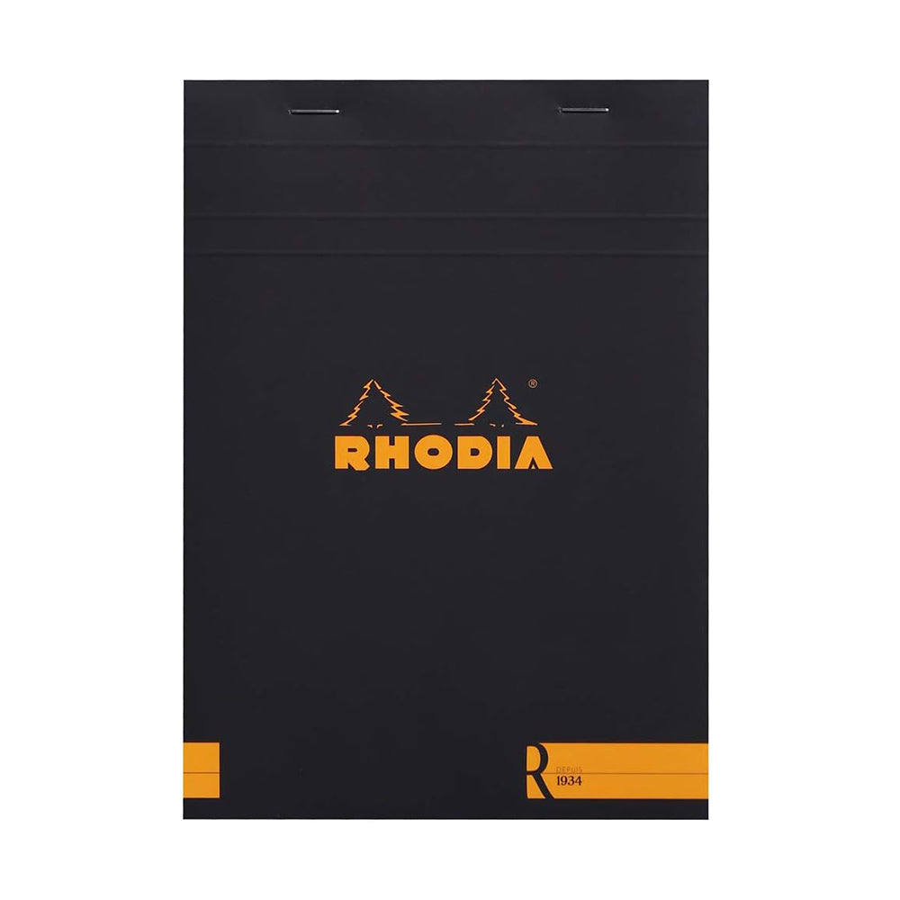 Bloc-notes Rhodia A5 14.8 x 21 cm - 70 Feuillets Papier Ivoire 90g Ligné - Pour Graphistes et Artistes
