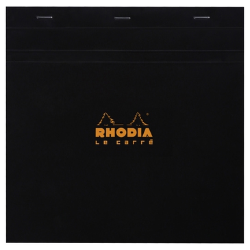 Bloc-notes agrafé Rhodia 210209C - Petits carreaux 21x21 cm 80 feuilles détachables pour prise de notes