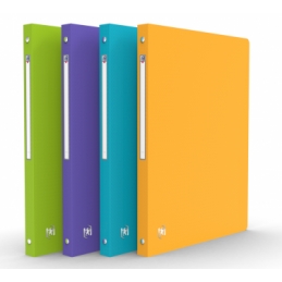 Classeur à Anneaux Oxford Memphis A4 - 4 Anneaux Ronds 20mm Polypro Couverture Assortis