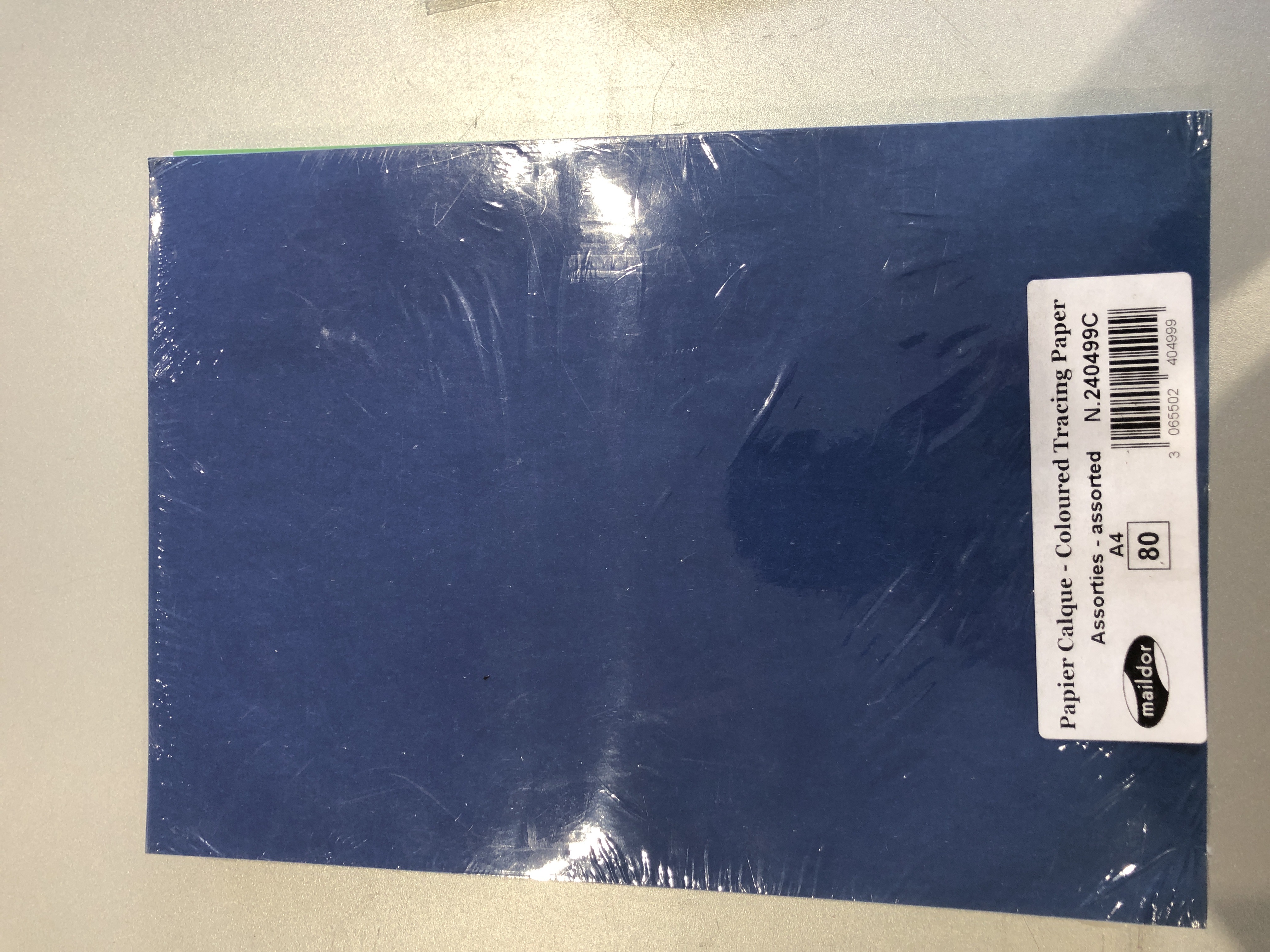 Papier calque couleurs Maildor A4 80 feuilles - feuilles translucides pour dessin et loisirs créatifs