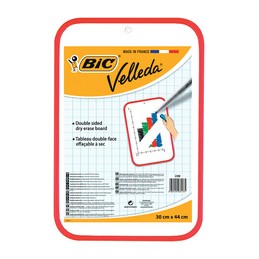 Tableau Blanc Bic Velleda 812105 - Double Face 300 x 440 mm pour Bureau et École