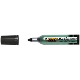 Marqueur permanent Bic Marking Onyx 1482 - Pointe ogive noir pour écriture durable et traçage précis