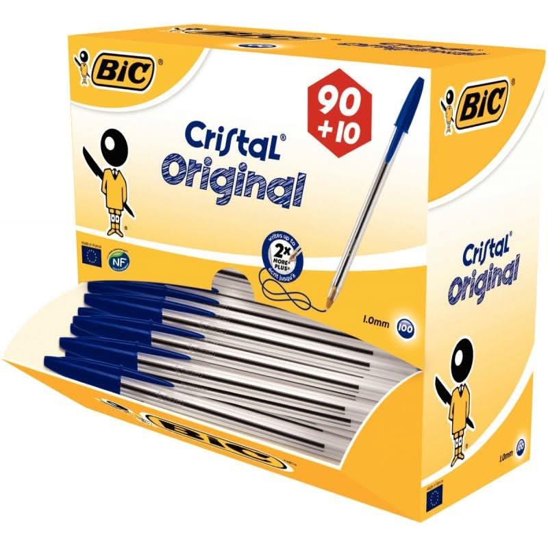 Stylo à bille Bic Cristal Original Bleu -  942910 pour écriture quotidienne