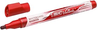 Marqueur Tableau Blanc Bic Velleda Liquid Ink Tank Rouge 902089 - Pour Écriture et Présentations