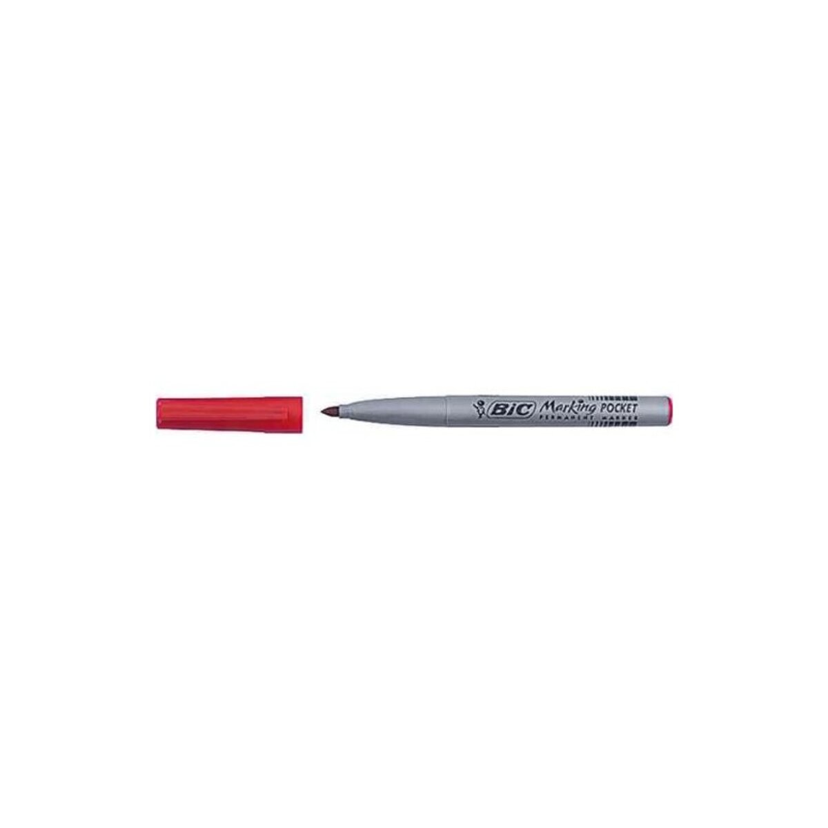 Marqueur Permanent BIC MARKING Pocket 1445 - Pointe Ogive Moyenne Rouge pour Bureau et École