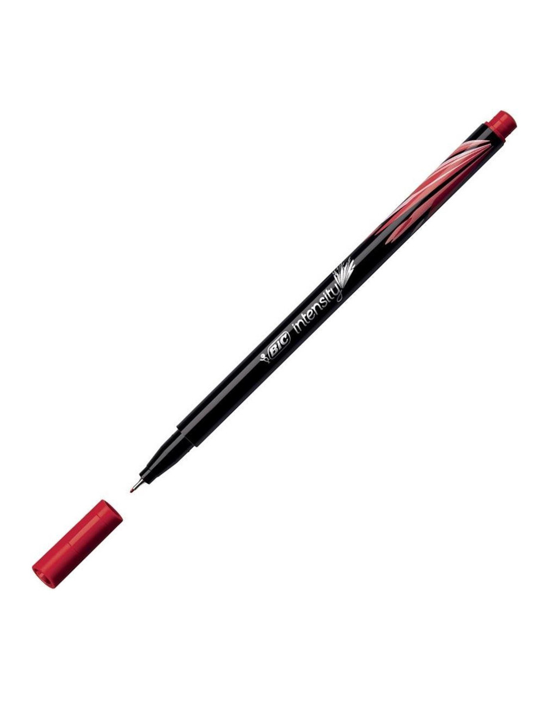 Feutre d'écriture Bic Intensity Fine Rouge- Pointe 0,4mm pour précision et écriture fine