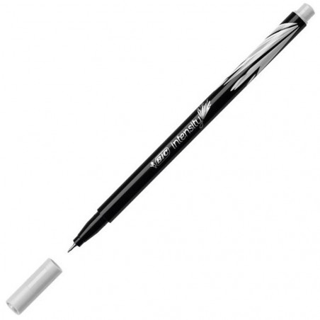 Feutre d'écriture Bic Intensity Fine Gris - Pointe 0,4mm Précision Écriture Fine pour Bureau et École