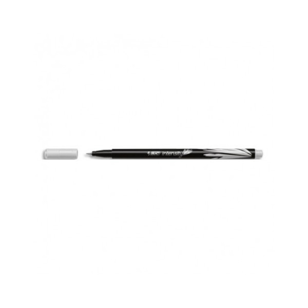 Feutre d'écriture Bic Intensity Fine Gris - Pointe 0,4mm Précision Écriture Fine pour Bureau et École