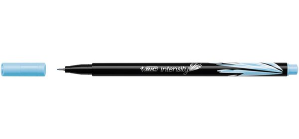 Feutre d'écriture Bic Intensity Fine Bleu clair - Pointe 0,4mm Précision Écriture Fine pour Bureau et École