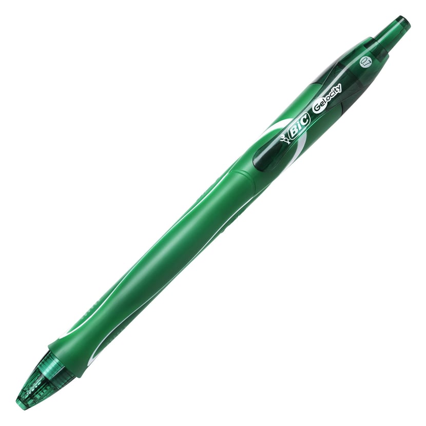 Stylo à bille BIC GELOCITY 0,7 mm Vert - Écriture fluide pour bureau et école