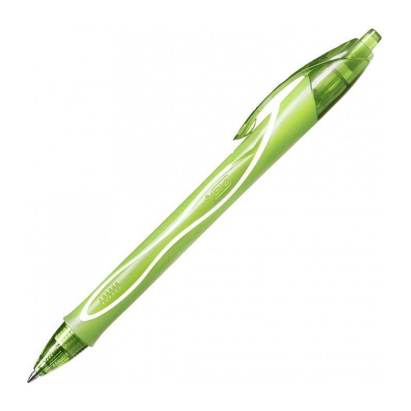 Stylo bille rétractable - Vert clair - Gel-ocity Quick Dry - Pointe moyenne - Bic