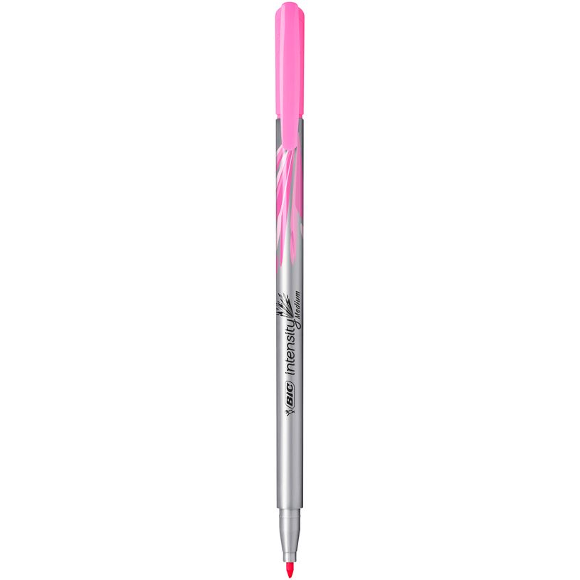 Feutre fin BIC Intensity - Pointe moyenne rose - Pour dessin et écriture précise