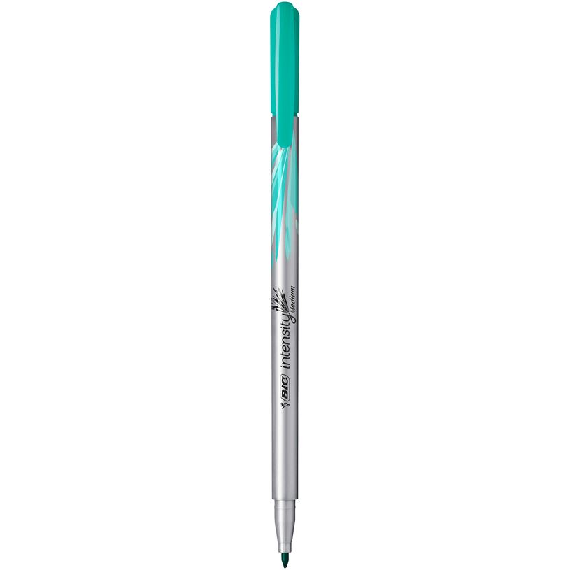 Feutre Fin BIC Intensity - Pointe Moyenne Vert Jade - Pour Dessin et Écriture Précise