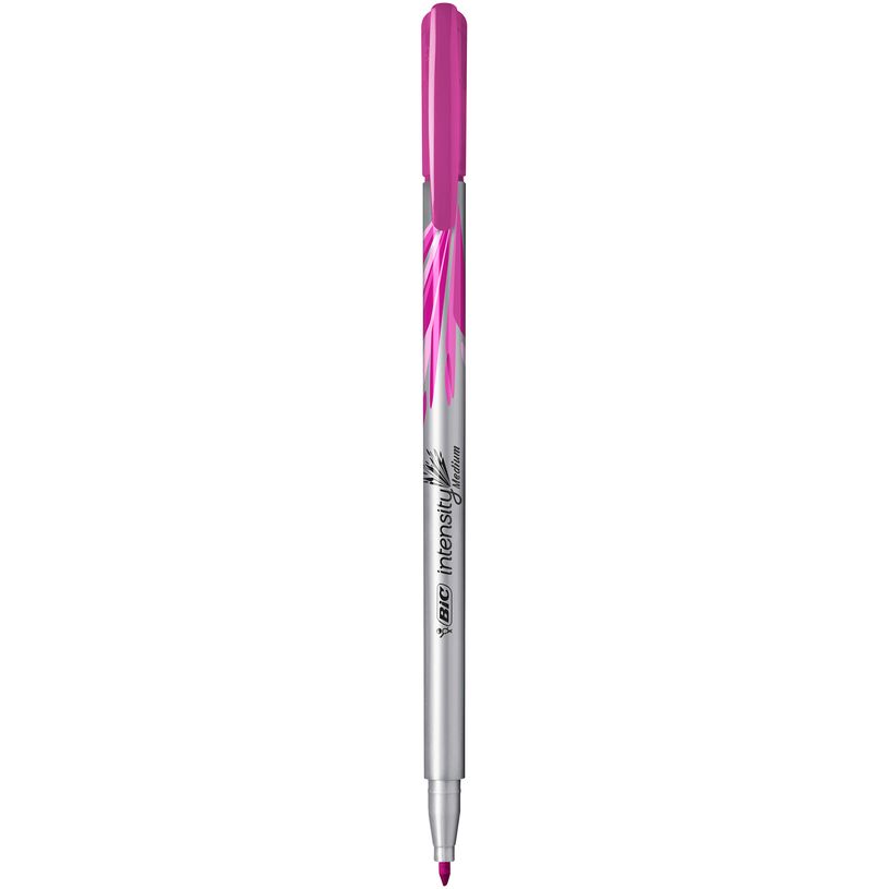 Feutre fin BIC Intensity - Pointe moyenne violet clair - Pour dessin et écriture créative