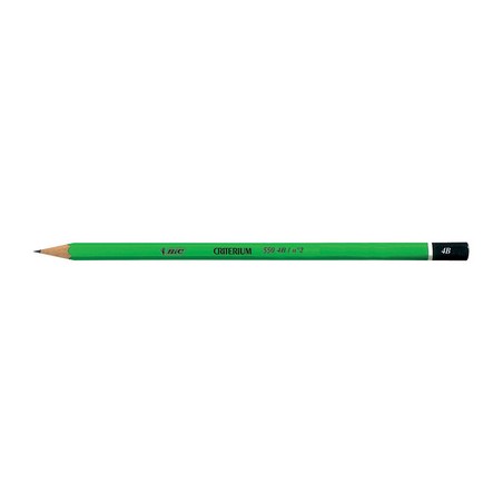 Crayon graphite Bic Criterium 550 - dureté 6B, forme hexagonale pour dessin et écriture