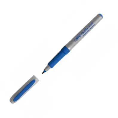 Marqueur permanent BIC Grip 1,1mm bleu - Pour CD et surfaces lisses