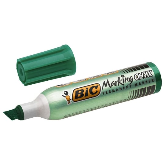 Marqueur permanent Bic Marking Onyx 1482 - Pointe ogive Vert pour surfaces multiples