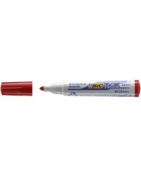 Marqueur Tableau Blanc Bic Velleda 1701 ECOlutions Rouge - Idéal pour Écriture sur Tableaux Effaçables
