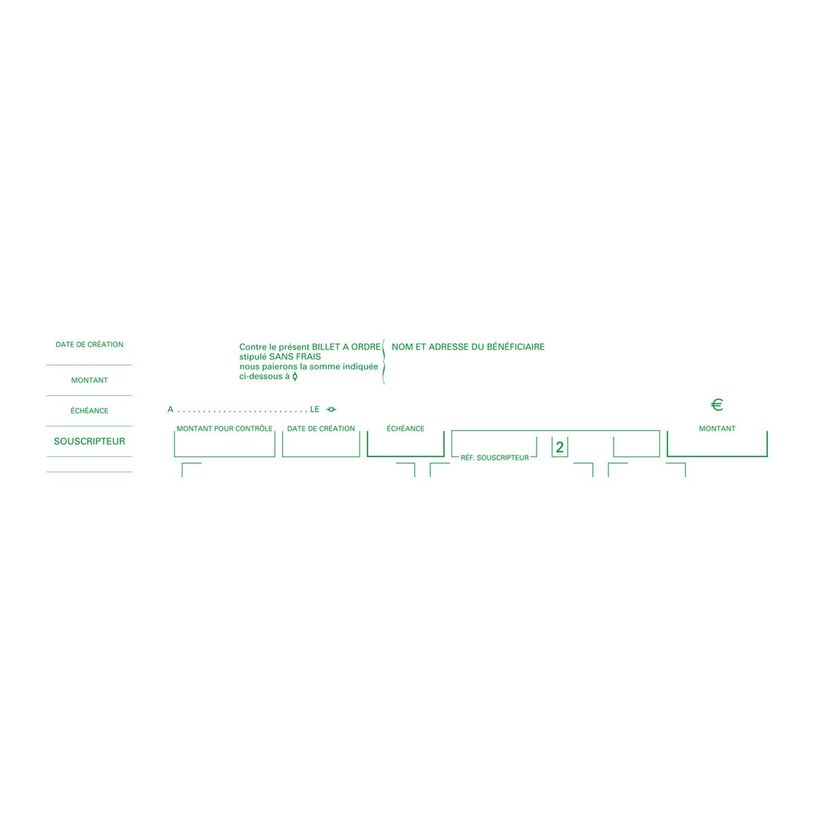 Exacompta - Manifold Carnet de billets à ordre -
 10 x 21 cm    Réf: 36