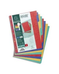 Intercalaires en carte Exacompta 1408E - 8 positions A4 225G pour classement de documents
