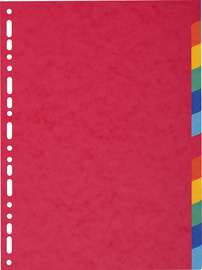 Intercalaires en carton EXACOMPTA A4 12 touches pour organisation bureau et classement scolaire