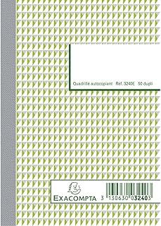 Manifold Quadrillé Autocopiant EXACOMPTA 105 mm x 148 mm - 50 Feuillets Dupli pour Bureau