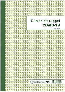 Cahier de rappel EXACOMPTA Piqûre 18 pages - Format vertical A4 pour suivi C O V I D-19
