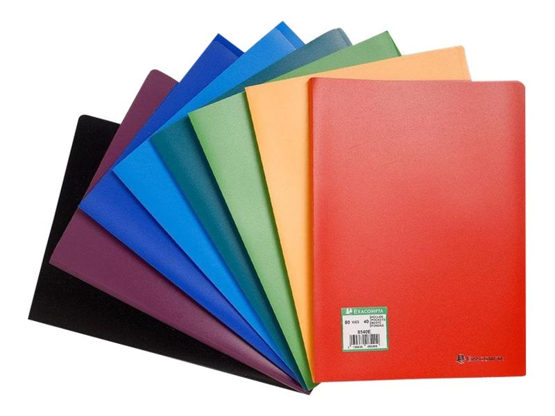 Portes-vue Exacompta A4 - 60 pochettes PP, 120 vues, assorti - Pour organisation bureau