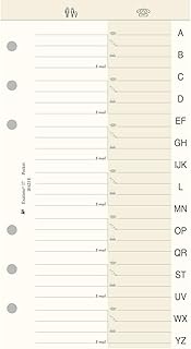 Recharge Organiseur Exacompta Exatime 17 - Répertoire Alphabétique Indexé 16 Feuillets pour Agenda 18623E