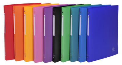 Classeur souple Exacompta A4 jaune - 4 anneaux, polypropylène, 20 mm, pour classement et organisation bureau