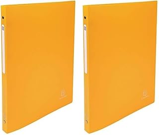 Classeur souple Exacompta réf. 51299E - 4 anneaux ronds 15 mm, format A4, 10 couleurs aléatoires, avec étiquette