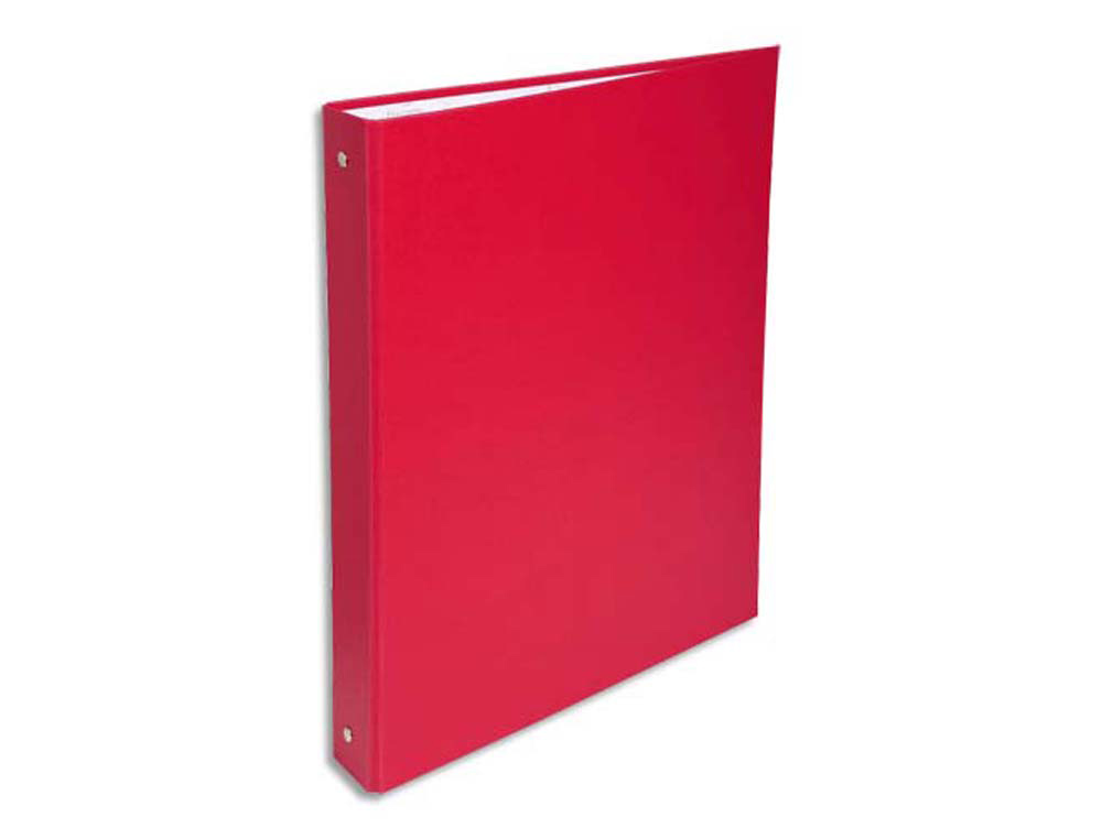 Classeur rembordé EXACOMPTA A4 4 anneaux - dos 40 mm, anneaux ronds 30 mm, rouge pour classement et organisation scolaire