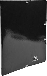 Classeur à anneaux Exacompta Iderama - 4 anneaux 20 mm A4 avec élastique pour 140 feuilles