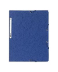 Chemise à élastiques Exacompta Réf. 55502E - Pochette 3 rabats carte lustrée 400 g/m2 24x32 cm pour documents A4