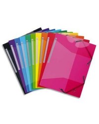 Chemise à élastique 3 rabats Exacompta Iderama - A4 Plastique - Modèles aléatoires pour documents