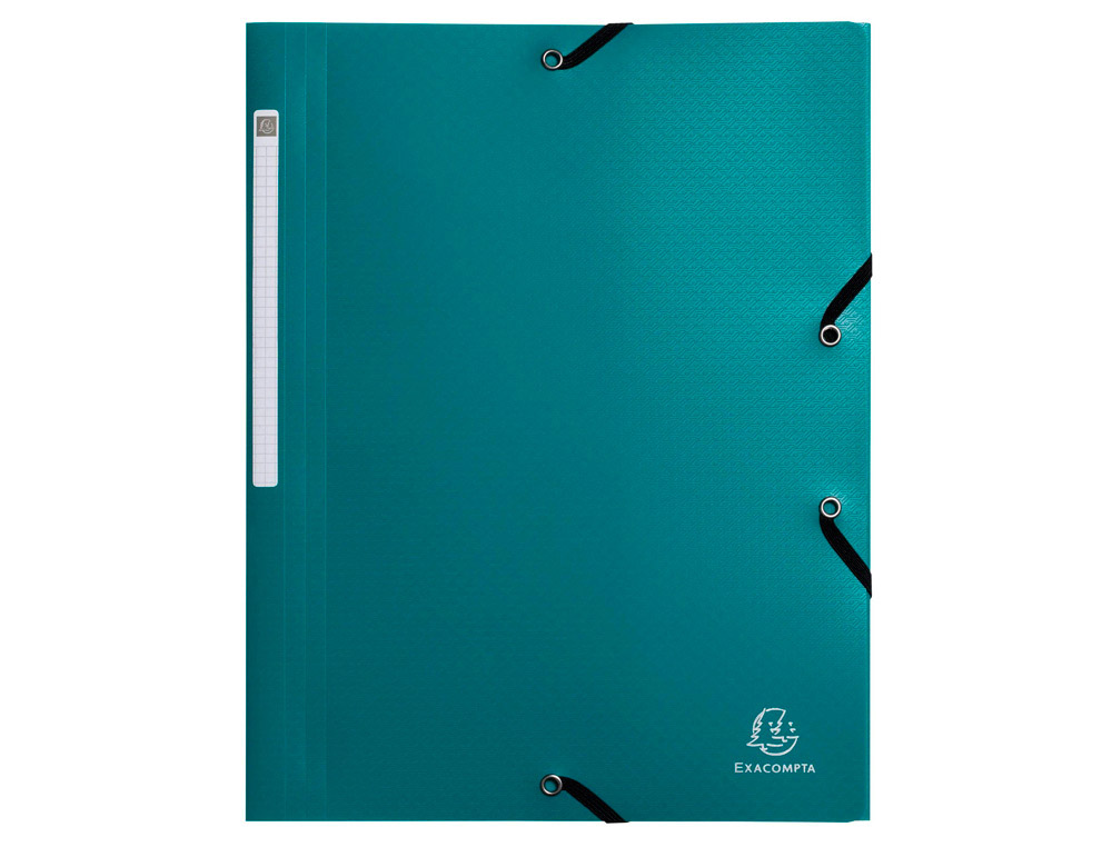 Chemise Exacompta Opak 3 rabats PP recyclé A4 dos 15mm fermeture élastique coloris vert pour classement et organisation